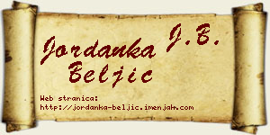 Jordanka Beljić vizit kartica